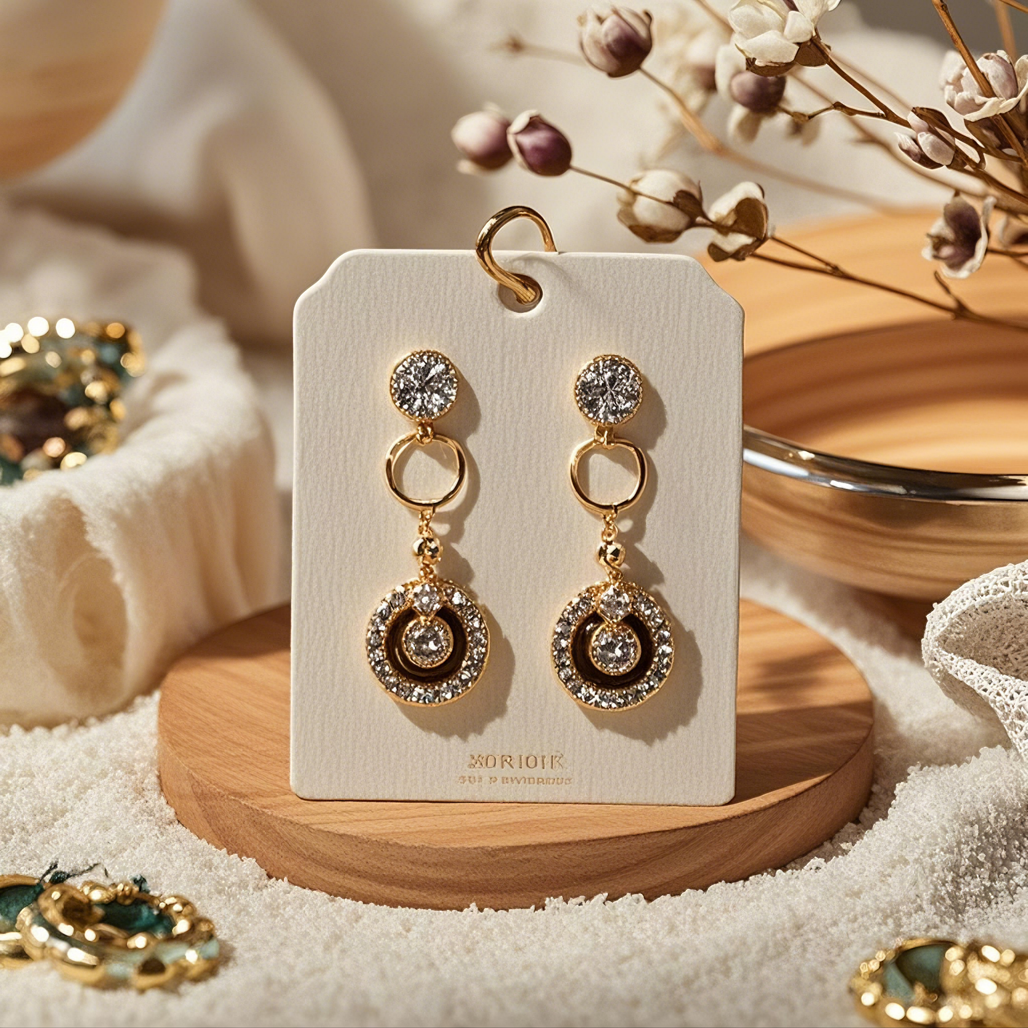 Earrings price tag display board